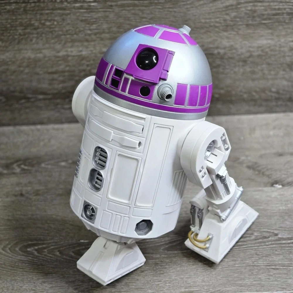 Disney Star Wars R2 Unit Purple White Droid Depot Tested w/ Remote & Bag
